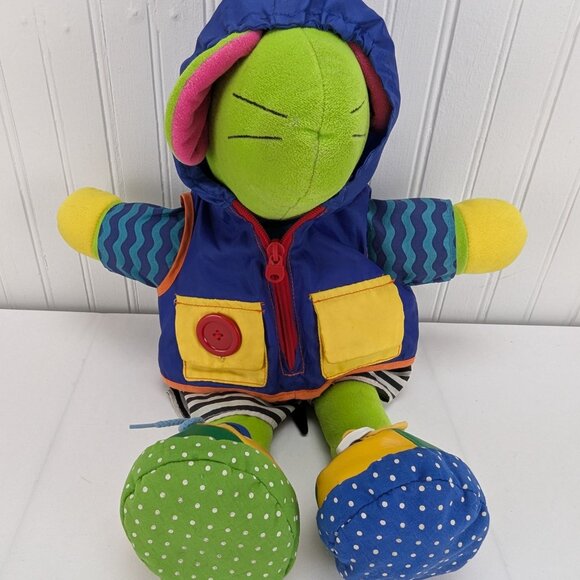 Early Years Squeak E. Mouse Learn to Dress Plush 18" Stuffed Animal Zip Tie - Picture 9 of 9